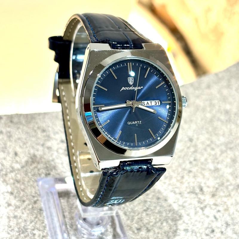 Đồng Hồ Nam POEDAGAR Chiến Hạm Tự Do Dây Da Siêu Mỏng Doanh Nhân Thành Đạt Lịch Lãm Trẻ Trung Pin Thạch Anh Mặt Kính Khoáng Dây Da Chống Nước 3ATM 39mm Đeo Tay Watch