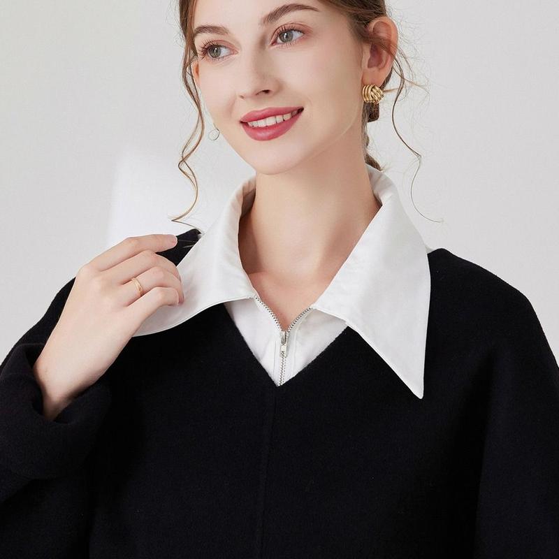 Product Introduction of Áo Sơ Mi Cotton, Cổ Áo Giả Cổ Điển Phong Cách Cổ Điển Cổ Bẻ Áo, Phụ Kiện Quần Áo Có Thể Tháo Rời Cho Nữ, Thời Trang 20