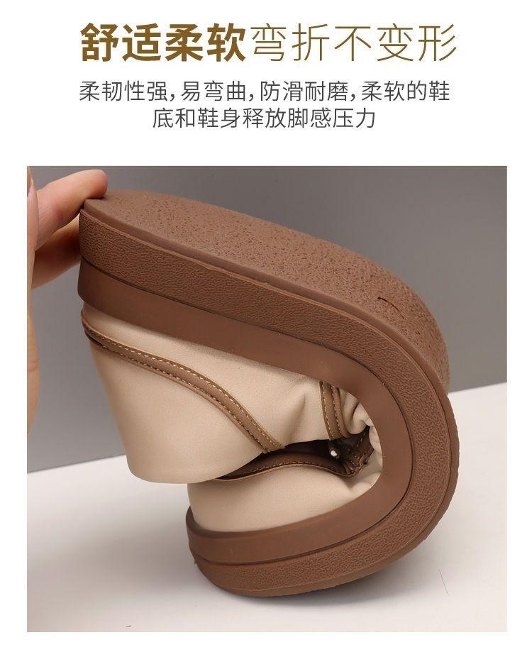 Product Introduction of Giày Da Nhỏ Phong Cách Anh Quốc Màu Đen, Đế Dày, Giày Lười Muffin Nữ, Thiết Kế Đẹp Dễ Phối Đồ, Giày Đen Độc Đáo, Hàng Mới Về, 2024 6