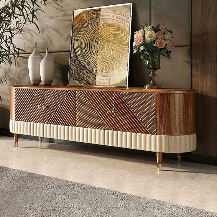 Meja Tv Minimalis Modern Kayu Jati Mewah Terbaru Leo Mebel Jepara Furniture
