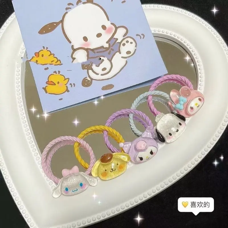 set ikat rambut sanrio isi 3 motif karakter lucu 2
