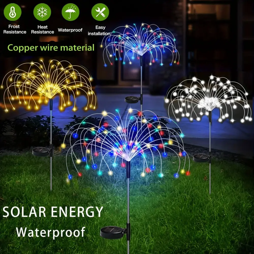 200LED Solar Christmas Light  Outdoor Waterproof IP65 Solar Waterproof Garden light  Christmas Decoration Fireworks Light