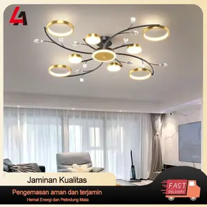 Lampu Gantung Modern Lampu Plafon Tri Warna untuk Kamar Tidur Lampu Tengah Lampu Plafon untuk Ruang Makan