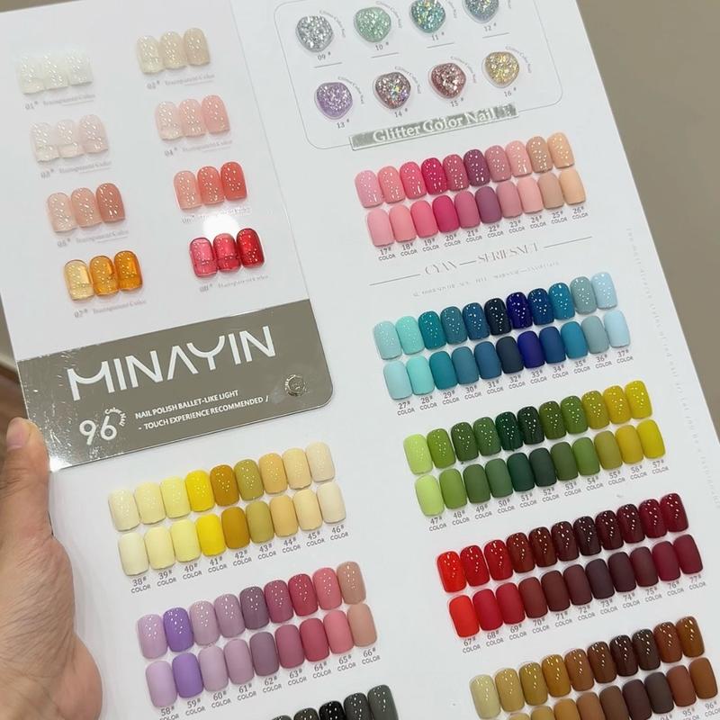 Sét sơn 96 màu Minayin 2.0 ( tặng kèm base top, bảng màu ) Sơn Gel 5