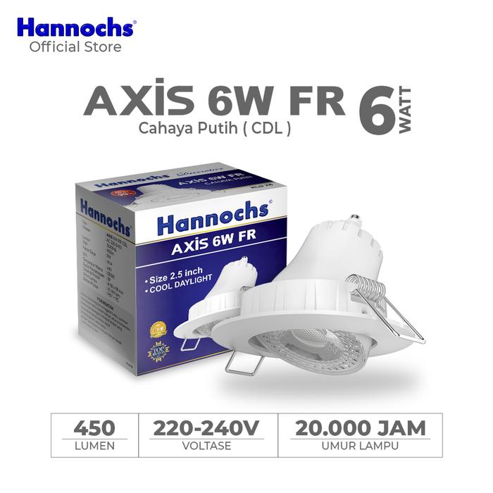 Gambar Hannochs Lampu Downlight LED Axis 6 Watt FR Cahaya Putih - Spotlight dari Hannochs Official Kab. Tangerang Tokopedia