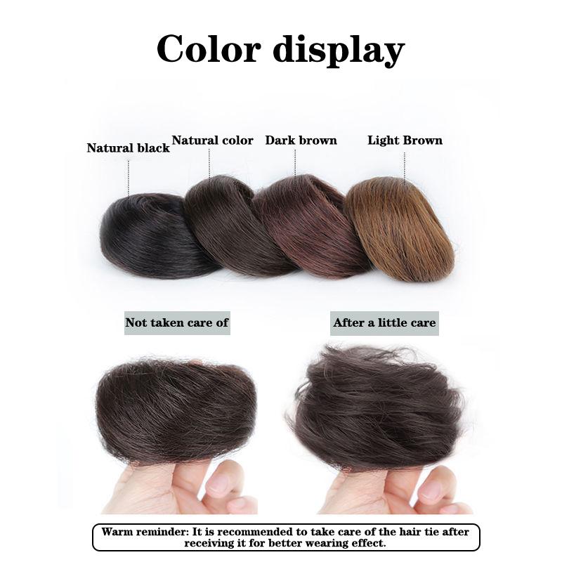 Product Introduction of Tóc Giả Búi Tóc, Tóc Tổng Hợp, Tóc Nối Đuôi Ngựa Cho Nữ, Kiểu Tóc Scrunchie, Bun Co Giãn, Kẹp Tóc 16