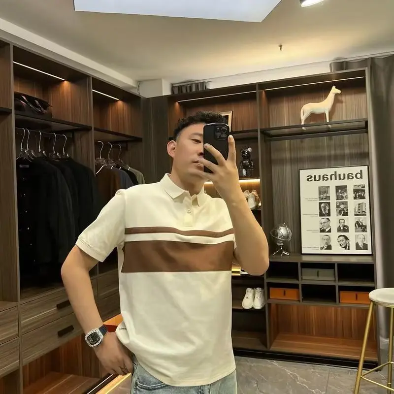 Áo Polo Ngắn Tay Cho Nam, Thời Trang Cao Cấp, Thời Trang Mùa Hè Mới, Khối Màu, Thường Ngày, Đa Năng, Đơn Giản, Có Ve Áo, Tay Lửng Menswear Có Cổ