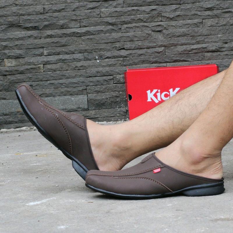 Sandal Sepatu Selop Kulit Asli Premium Kickers Bustong Navona Berkualitas Terbaik Sepatu Selop Pria Sepatu Kulit Pria Shoes Sendal Sendal Sendal 6