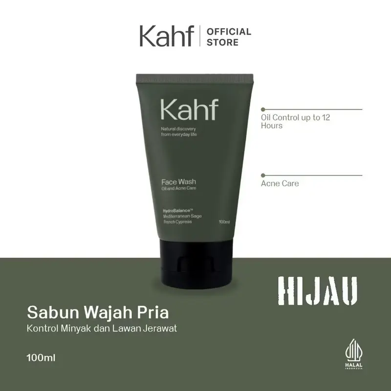 ￼KAHF Face Wash 100ml Sabun Wajah Pria  Mencerahkan Facial Cleanser 3
