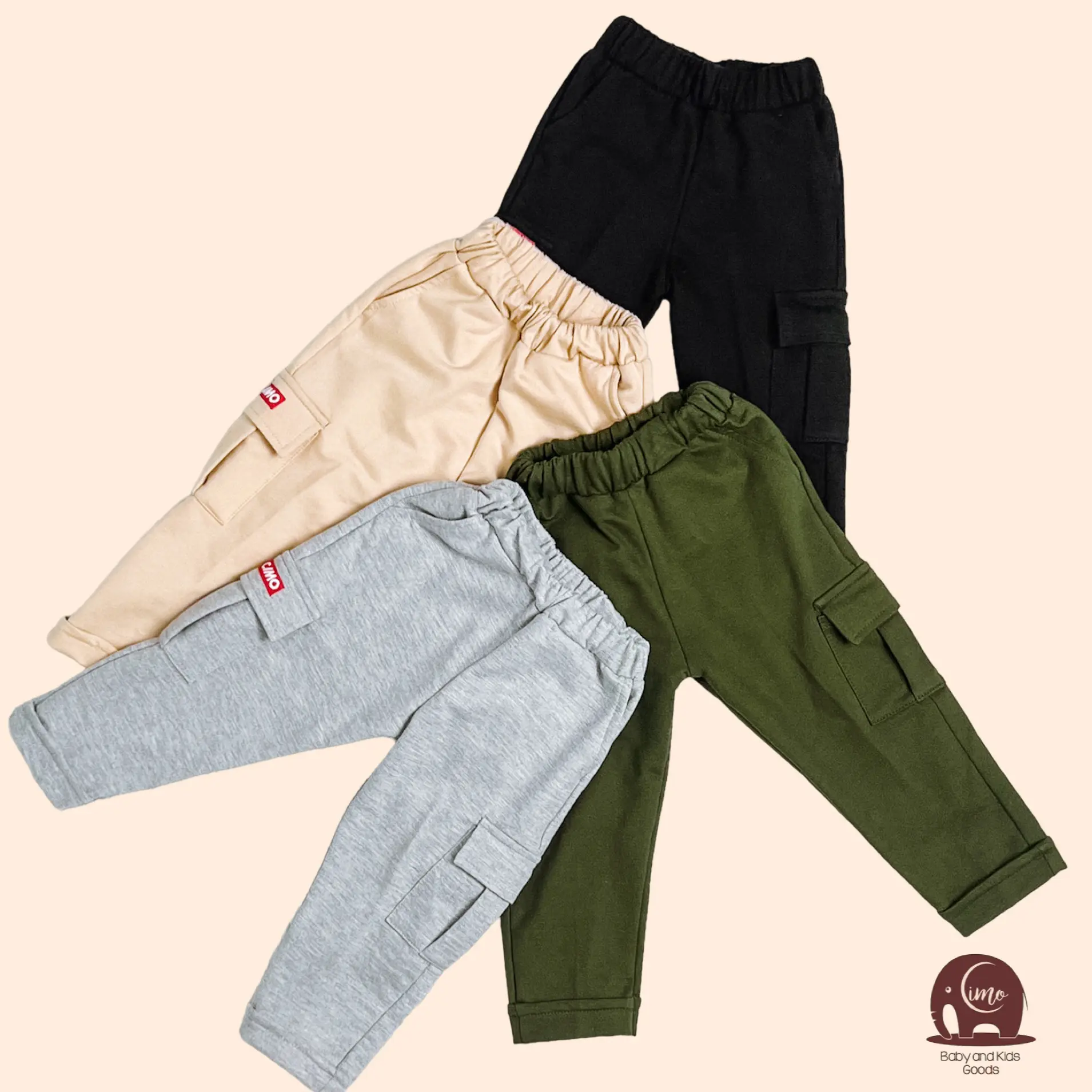 Celana Panjang Cargo Anak Laki Laki Unisex 1-10tahun - Cimobaby Kids