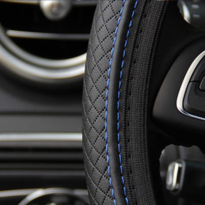 Product Introduction of 15-Inch Car Steering Wheel Cover, PU Leather Universal Non-slip Car Steering Wheel Cover without Inner Ring, Auto Interior Decoration, Car Accessories 13