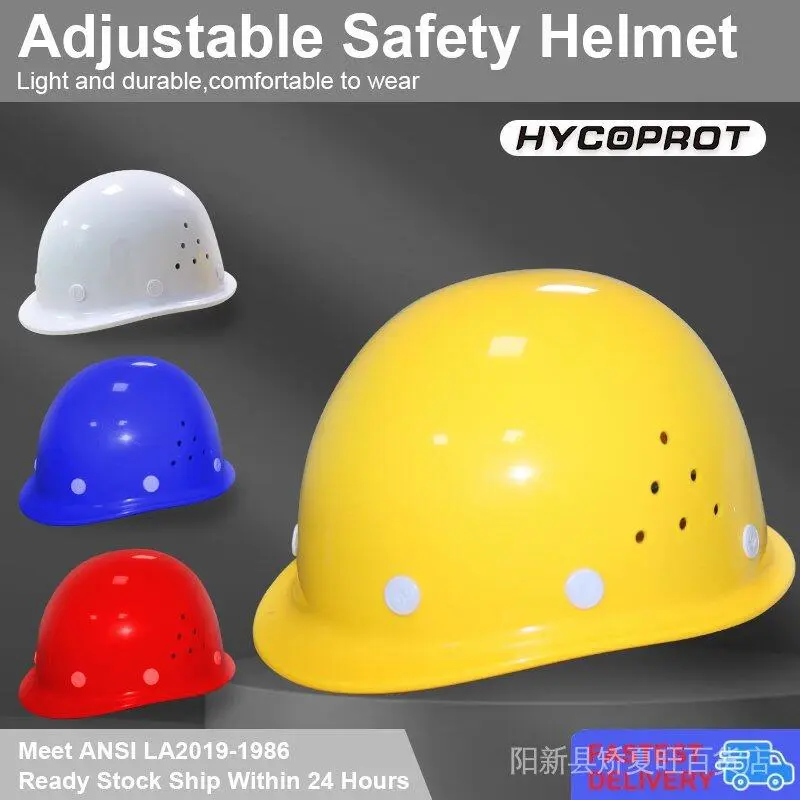 Safety helmet ready stock  8 point support strap chin PE breathable durable adjustable head protection gear for working cycg motorcycle high quality MWLQ