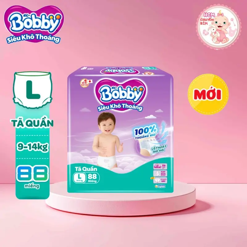 [HCM ] Tã quần BOBBY Ultra Siêu Khô Thoáng size M96/L88/XL76/XXL70 2
