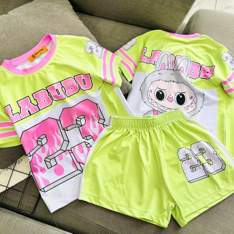 (10kg tới 48kg) Set bộ cộc cho bé , áo cộc quần đùi dáng thể thao , chất thun lạnh mặc mát, chất mềm, mặc êm, hình in hoạt hình dễ thương , sắc nét, mặc bền. Nữ Top bộ  dài