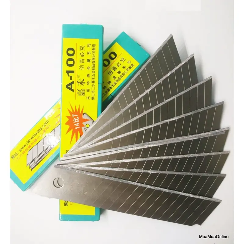 Combo Dao Rấy Giấy Lớn + Hộp 10 Lưỡi Dao Rọc Giấy Loại Lớn Cắt Giấy Loại Lớn 1
