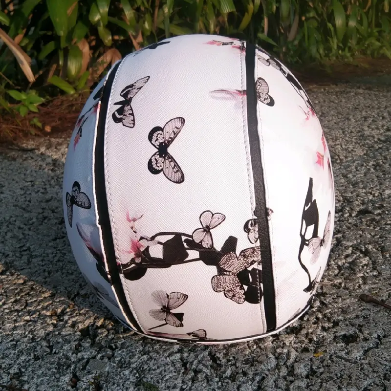 Helm Retro Bogo dewasa full kulit motif Butterfly 1