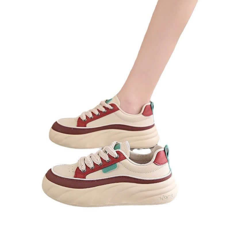 giày da nữ  -tăng chiều cao - phong cách hàn quốc -mã 03 giay  doc Shoes Sneaker Nhung 5
