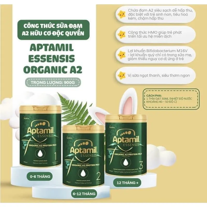 Sữa Aptamil essensis 900g số 1-2-3