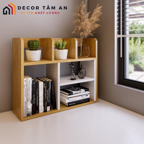 Product Introduction of Kệ sách để bàn làm việc, bàn học TÂM AN giá đựng sách gỗ giá tài liệu, để đồ decor trang trí gỗ MDF - Dài 60cm x Cao 50cm x Rộng 18cm 22