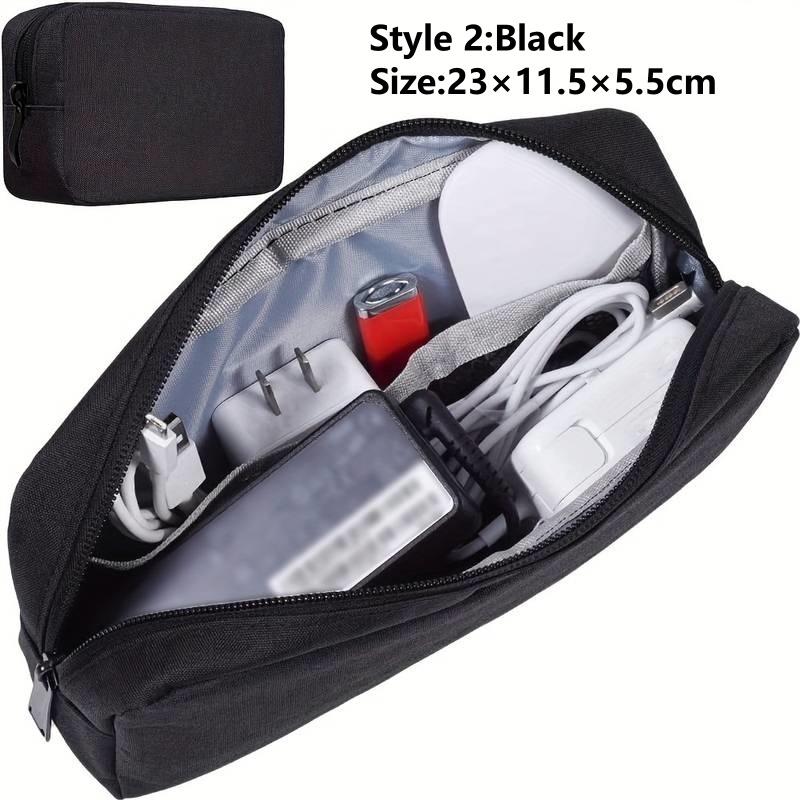 Product Introduction of Data Cable Organizer Pouch Double Layer Large Capacity Storage Bag Professional Headset USB Cable Organizer Bag, Electronics Finishing Expert Travel Portable Makeup Cover Digital Accessory Waterproof Oxford Cloth Case 51
