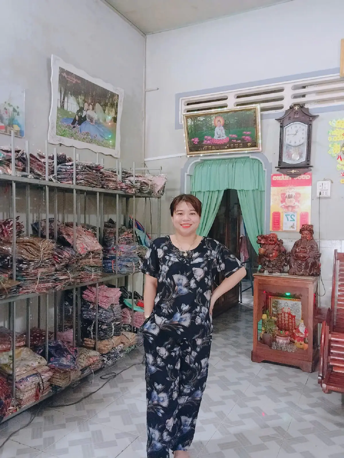 ĐỒ BỘ MẶT NHÀ QUẦN DÀI TÔN NHUNG TAY NGẮN CHUẨN ĐẸP Nữ Voi Women Áo Top