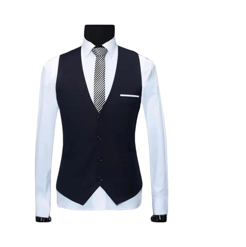 Áo gile nam thiết kế theo phong cách Hàn đơn giản nhưng lịch lãm phù hợp dân văn phòng, đi dự tiệc và mặc cưới Menswear Shirt Đen Đen Sơ Mi Quần