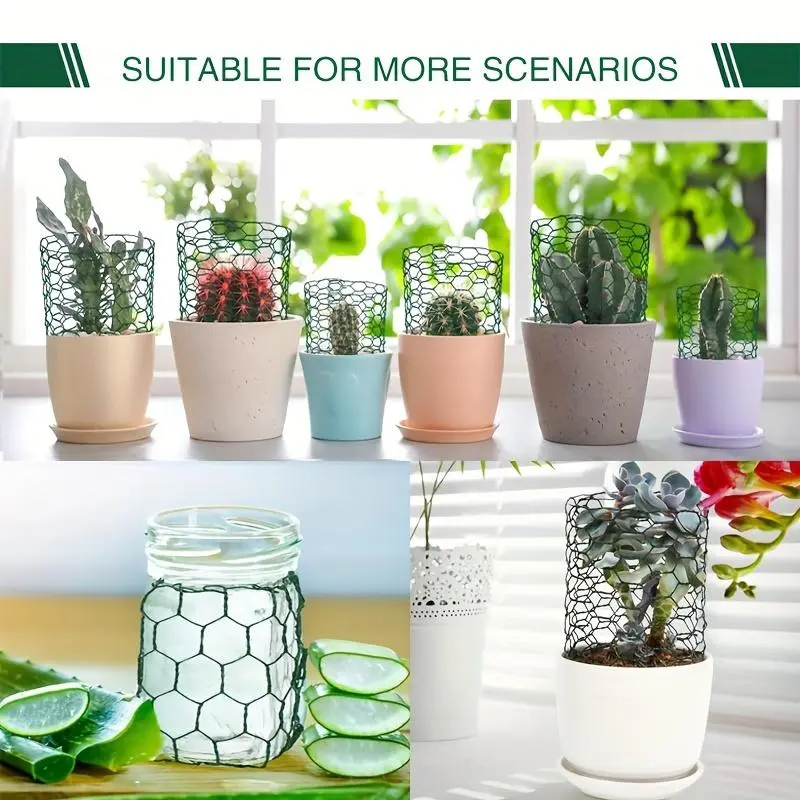 Decorative Garden Mesh Roll, Waterproof Hexagonal Chicken Wire Mesh Roll, DIY Handmade Iron Mesh for Flower Arrangement & Wedding Decoration 4