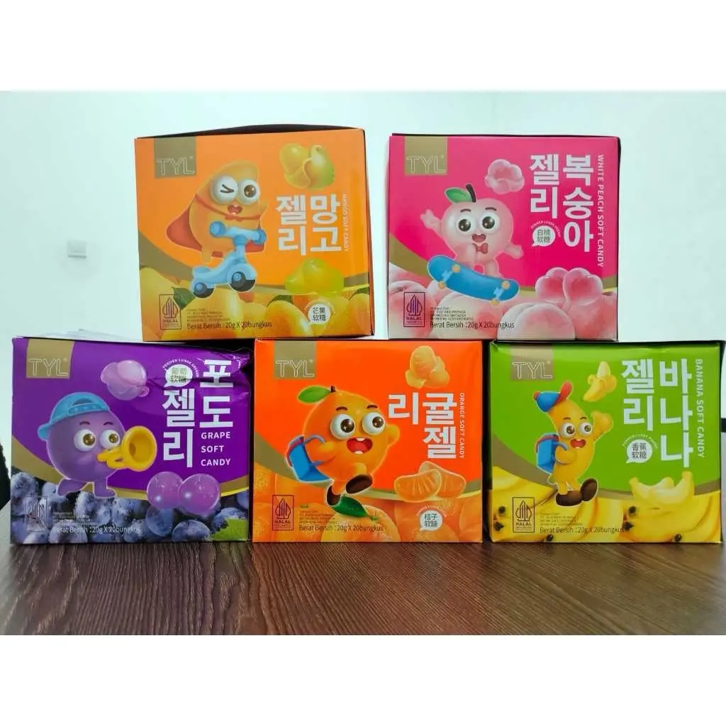 TYL Gummy Candy 20g x 20bungkus Gummy Candy Aneka Rasa Buah