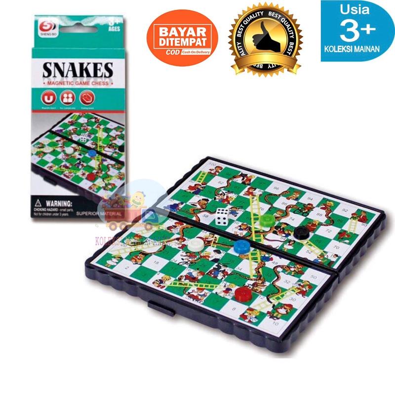 RM STORE mainan ular tangga magnet edukasi anak board game set magnetic snake and ladder 0
