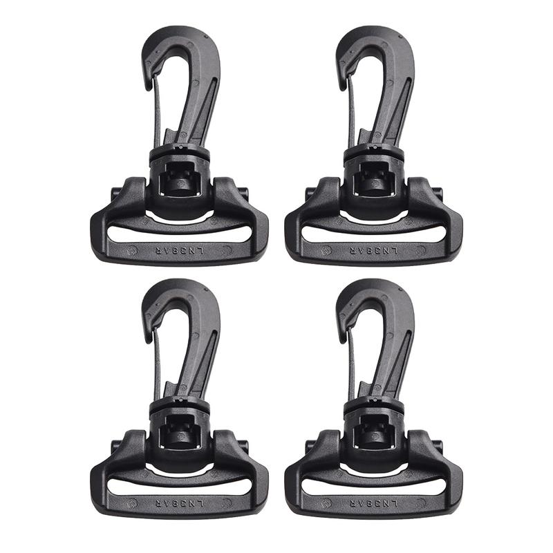Mountaineering Plastic Buckle Backpack Webbing Strap Outdoor Adjustable 7.00X5.00X2.00CM Black 4 Pcs 0