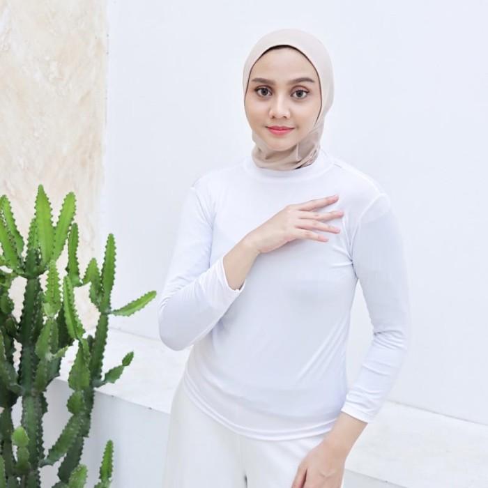 MANSET INER WANITA BAHAN SPANDEK SIZE STANDAR UP TO BB 95KG Muslim Baju Atasan Panjang Basic 2