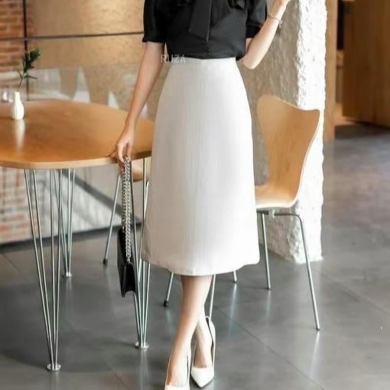 Chân váy công sở dài 55 cm . 2 lớp.dáng A xuông có túi.chất vải dày xuông mềm,đường may đẹp cẩn thận- hàng may kỹ 4