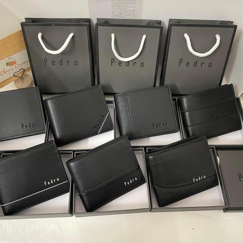 Fullbox+Túi giấy Ví nam gập ngang nhiều ngăn có ngăn khoá kéo Wallet Da