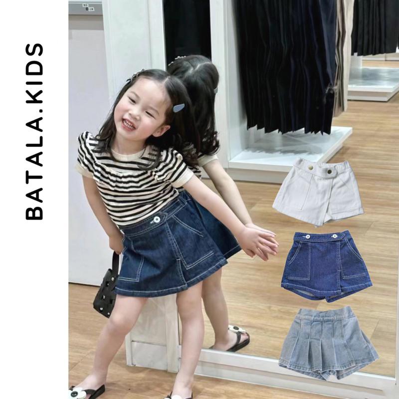 Chân váy jean bé gái Batala kids quần jean giả váy đi học đi chơi mềm mại thoải mái cho bé từ 10-25kg VAYJEAN