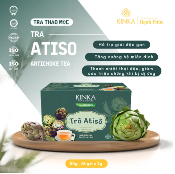 KINKA - Trà Atisô túi lọc , Hữu cơ, Tự nhiên, Thảo Mộc