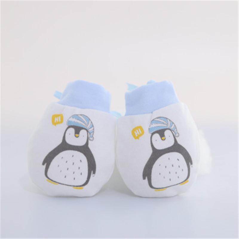 New Baby Gloves Cute Cartoon Infant Pure Cotton Scratch Newborn MittsBoy Fabric Care 6