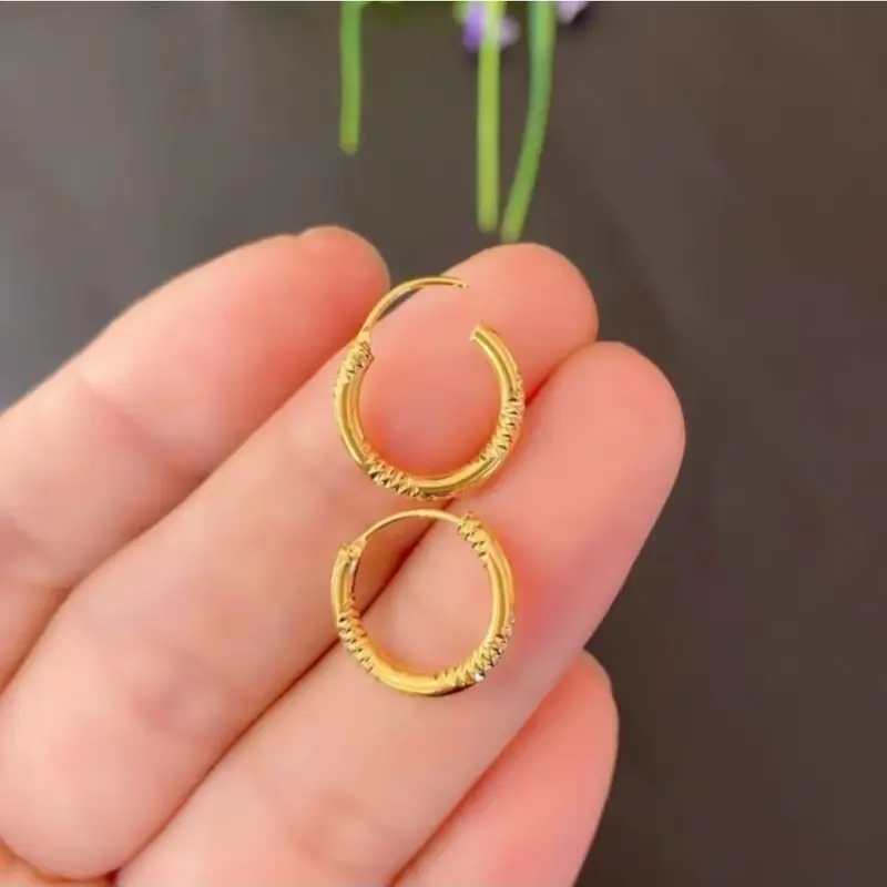 ANTING PATAM PERHIASAN WANITA, ANTING TUSUK MATA SATU GOLG TITANIUM IMFORT ANTI KARAT ANTI LUNTUR TERLARIS 4