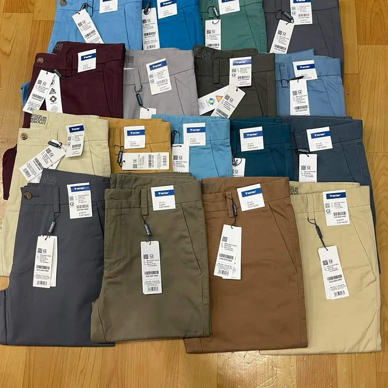 Quần DÀI KAKI BODY Việt Tiến Chính Hãng Form Slim Fit (QUẦN ÔM) 0