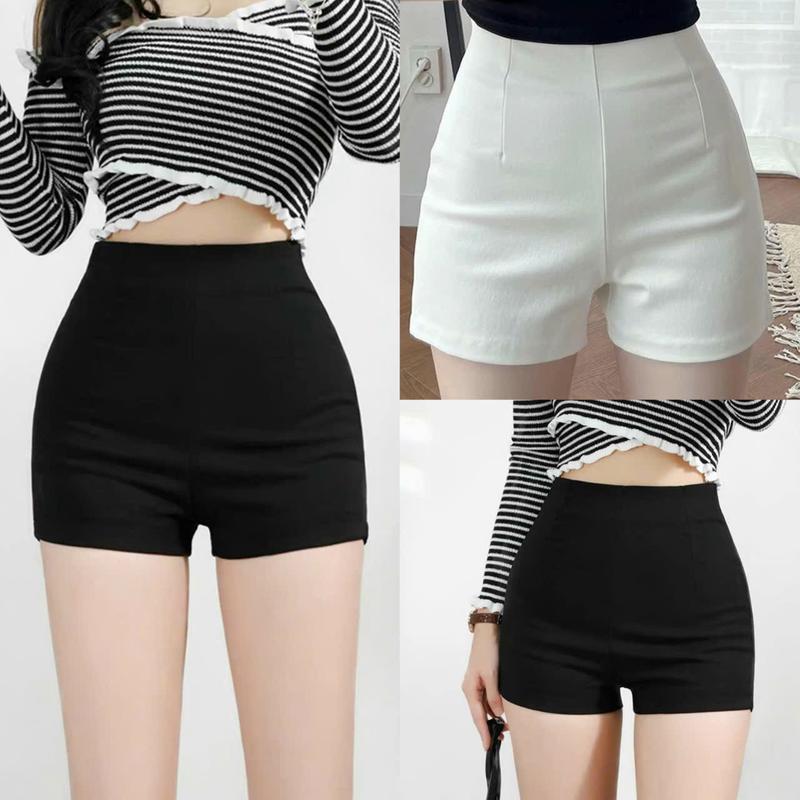 Quần Short Dance Lưng Cao Khóa Sau Quần Đùi nữ Cạp Cao Nâng Mông idol kpop nữ Biker Chất Umi Cao Cấp Co Giãn 4 Chiều Đẹp Women Pants Sọc Kẻ Sọc quan om body quan ngan nu quân  shortnữ