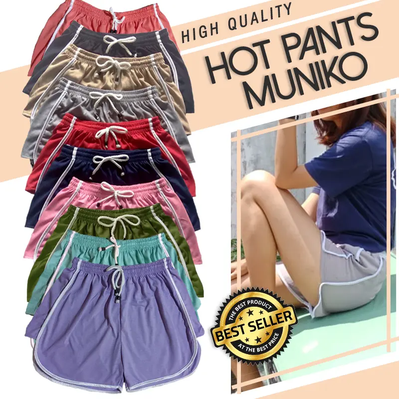 CELANA HOT PANTS MUNIKO CELANA PENDEK CEWEK SANTAI HOTPANTS CELANA KOLOR WANITA SHORT PANTS CELANA SANTAI WANITA