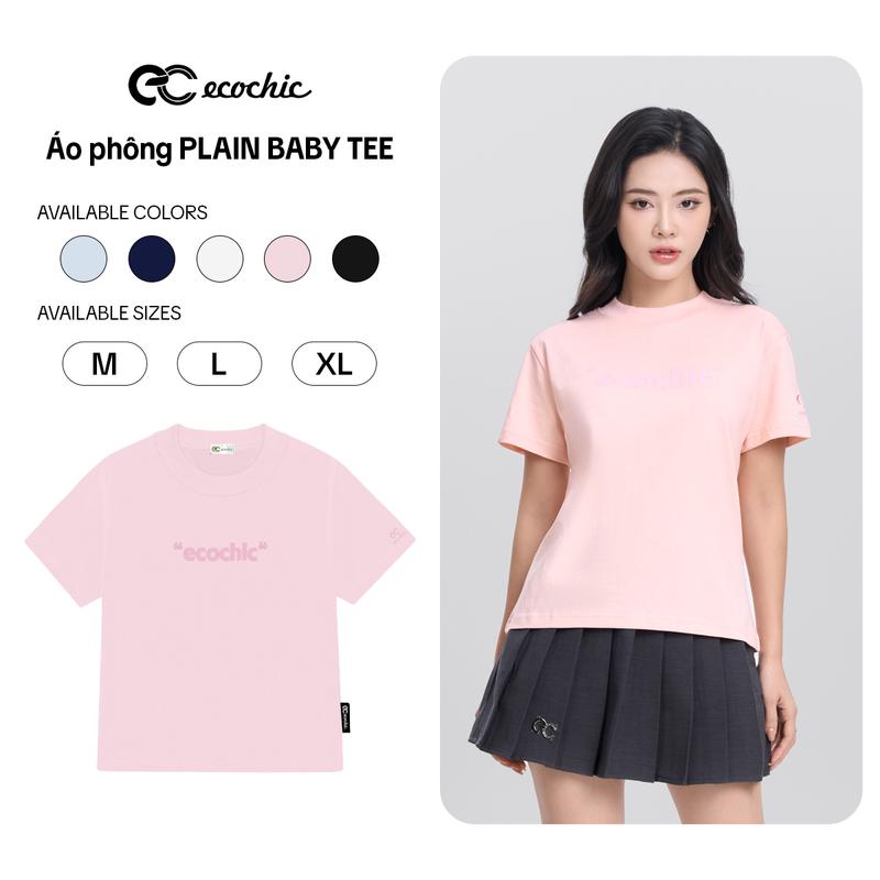 Áo Baby Tee ECOCHIC PLAIN BABY TEE B023 Local Brand Chính Hãng Nữ Form Ôm Fit Body Premium Cotton Cổ Tròn