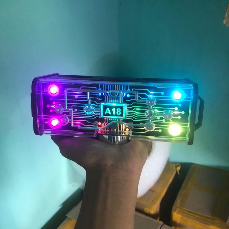 Loa bluetooth A18 có đèn Led nháy theo nhạc TWS kết nối 2 loa Củ Loa Nghe Nhạc