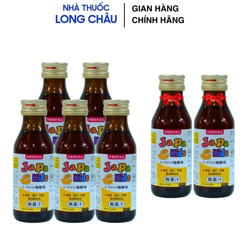 Siro ăn ngon cho bé Japa kids Chính hãng lọ 100ml - Hỗ Trợ Bé Chăm Sóc Sức Khoẻ tăng cường đề kháng Men Vi Sinh 5