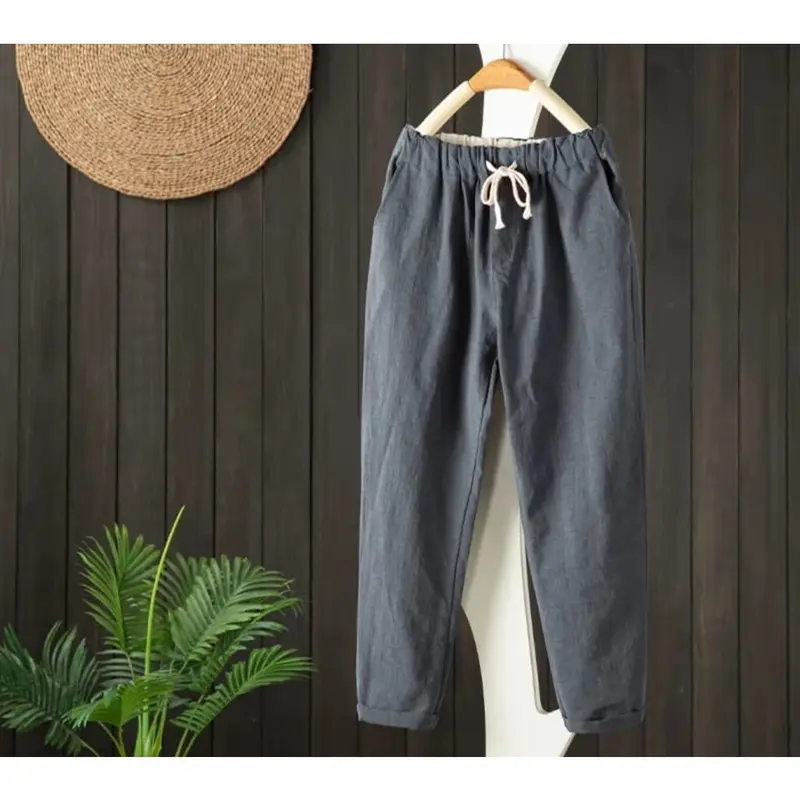 CELANA WANITA Linen Pants CELANA KEKINIAN BAGGY PANTS CELANA WANITA LINEN Panjang 4