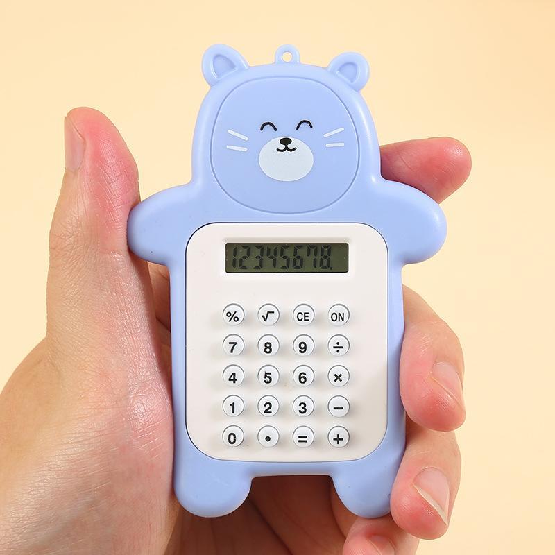 COZY HL0644 Calculator Mini Portable Motif Bear Kalkulator Portable Mini Beruang Kalkulator Unik Kalkulator 8 Digit Mini Portable Kalkulator Beruang Tombol Karet Y1789 1