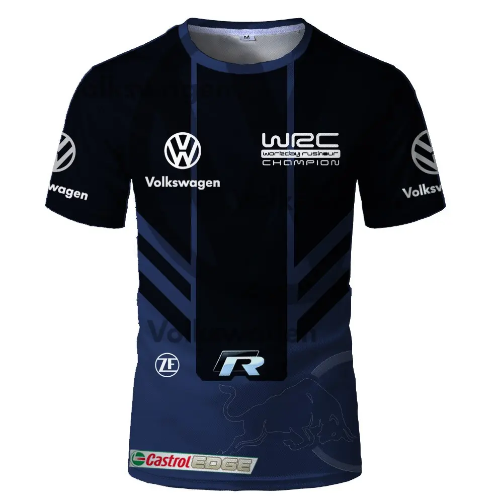 3d Printed T-Shirt For Men Short-Sleeved Shirt Outdoor Sports Rally Driving Party Oversized Breathable O-Neck Top