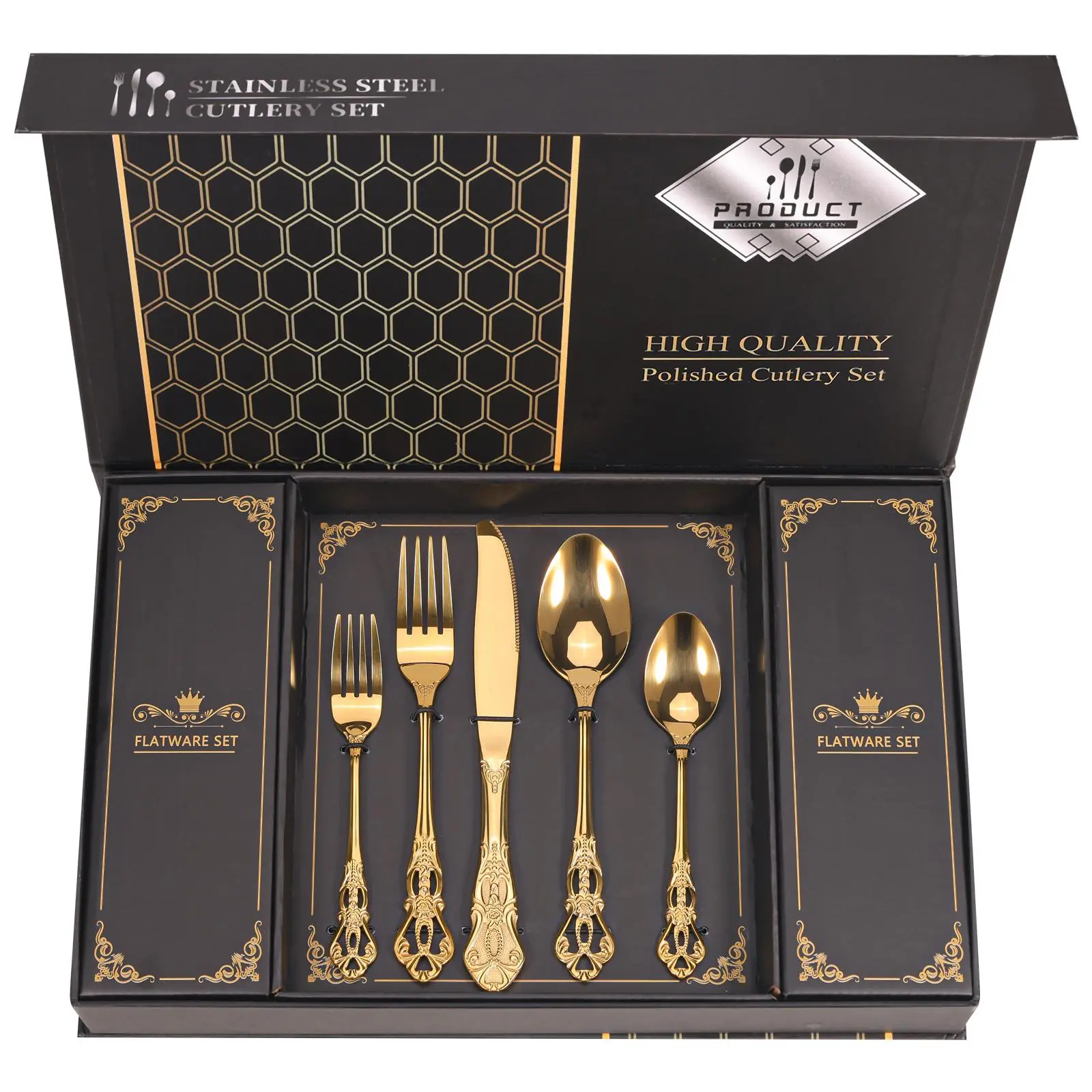 Stainless Steel Tableware with Storage Box, 20/30/40pcs/set Cutlery with Gift Box Set, Household Kitchen Products, Tableware Set for Home Kitchen Daily and Party