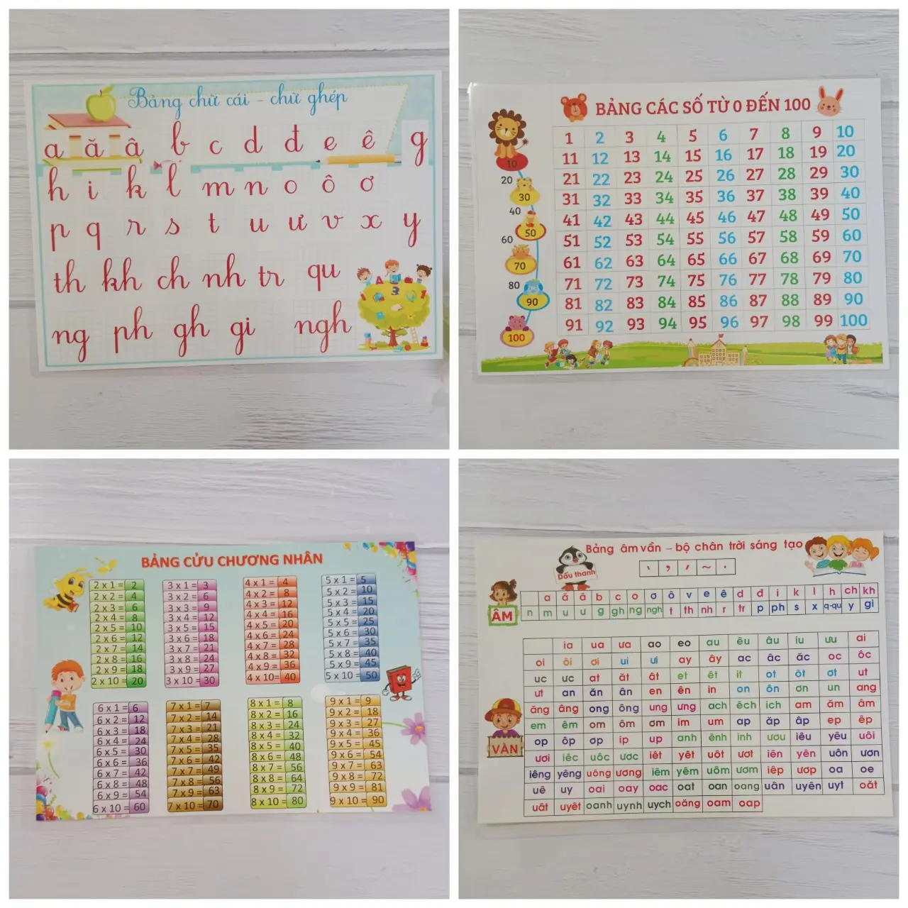Bảng Âm Vần Lớp 1 , kích thước a4, ép Pastic, giáo cụ dạy học cho giáo viên tiểu học handemade