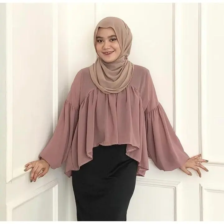 Outer wanita terbaru,Blouse outer Dealova,Ruffle dealova,Atasan Wanita,Atasan Remaja,bahan ceruty,bisa bayar ditempat, atasan muslim wanita