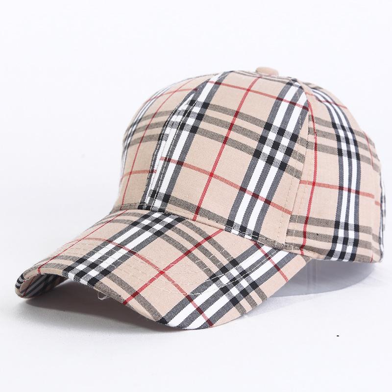 Product Introduction of Baseball cap plaid peaked cap outdoor sun hat travel hat beach hat sun hat 1